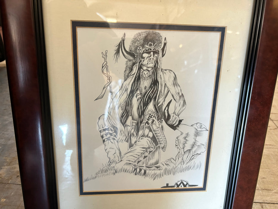 Native American "White Mountain" drawing picture 34153