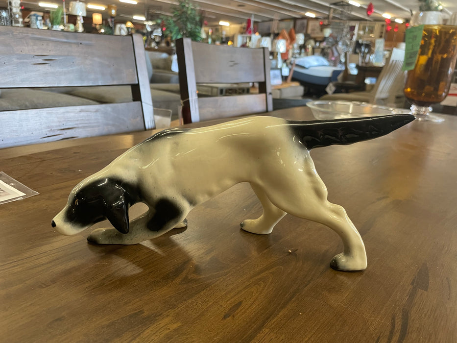 Vintage Robert Simmons black and white dog Rex Setter figurine 31959