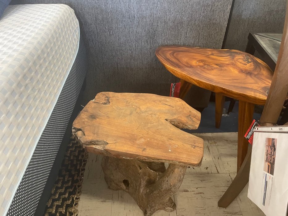 Hand crafted wood end table 32692