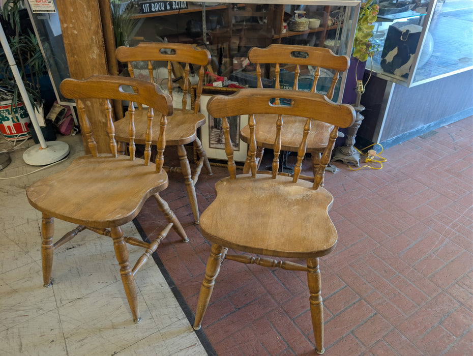 Wood curved back kitchen or dining chairs 34368