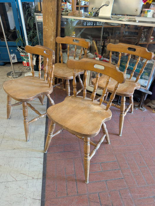 Wood curved back kitchen or dining chairs 34368
