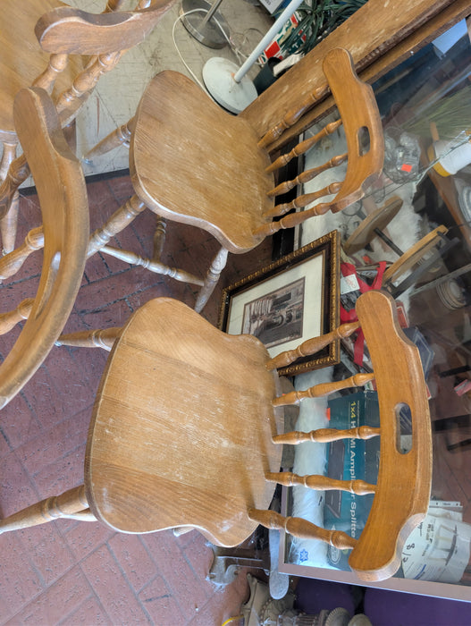 Wood curved back kitchen or dining chairs 34368
