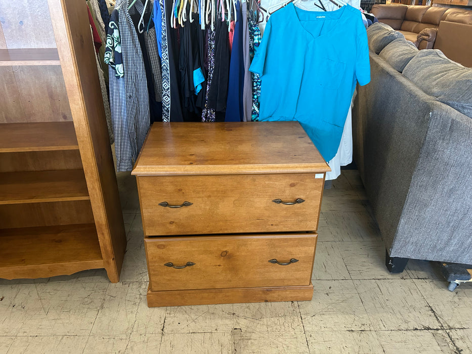2 file drawer lateral filing cabinet wood finish 34371