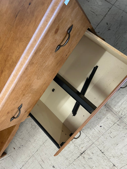 2 file drawer lateral filing cabinet wood finish 34371