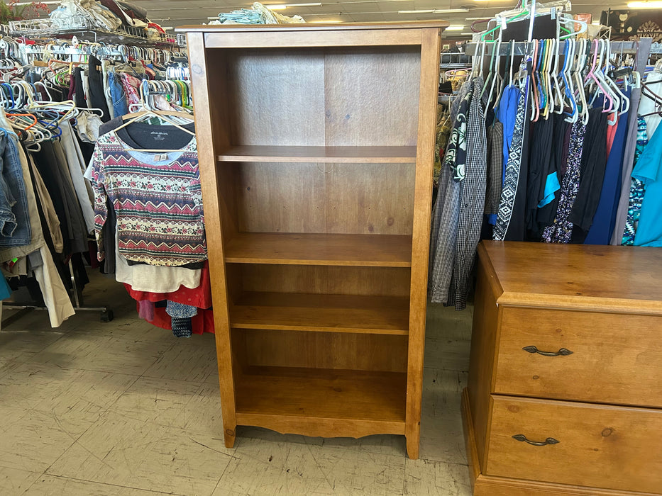 Wood finish tall bookcase bookshelf book case/shelf 34370