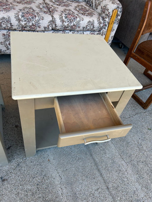 Light gray two tone one drawer side end tables/nightstands 34295