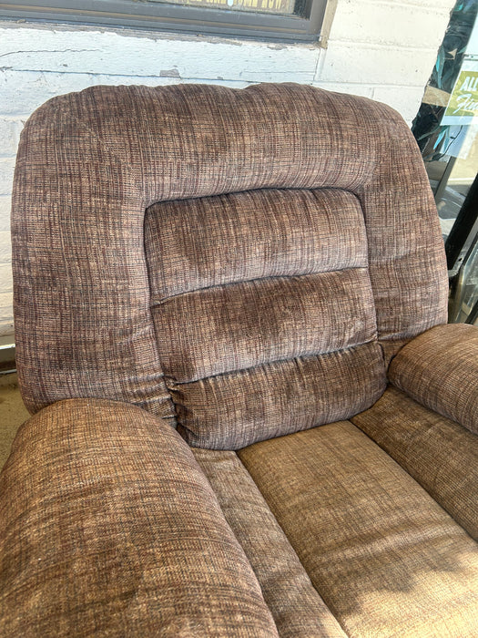 Large plush manual brown recliner reclining chair 34291