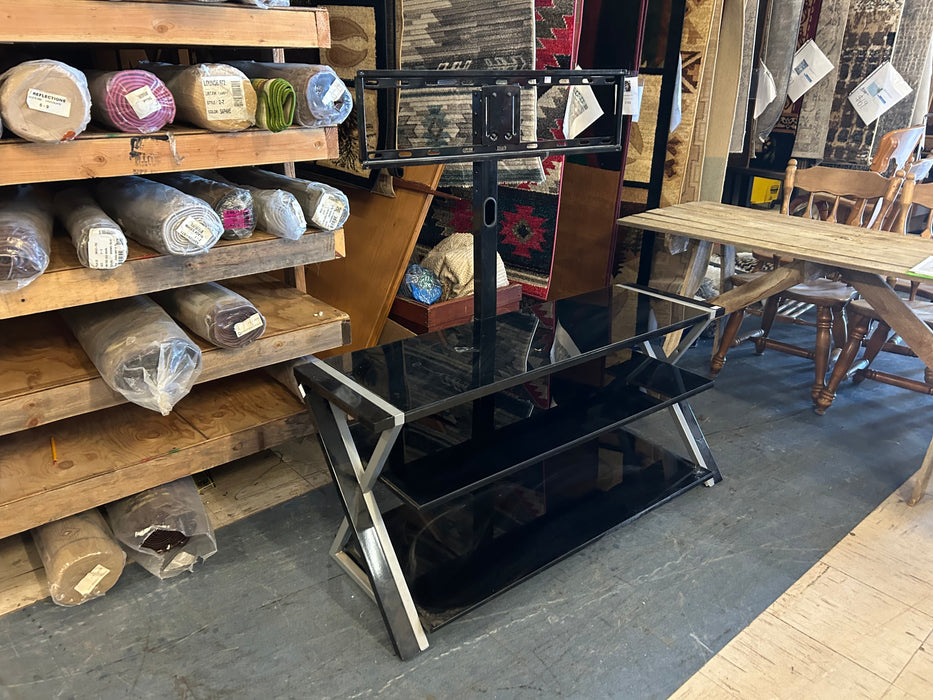 Black glass TV stand 34297