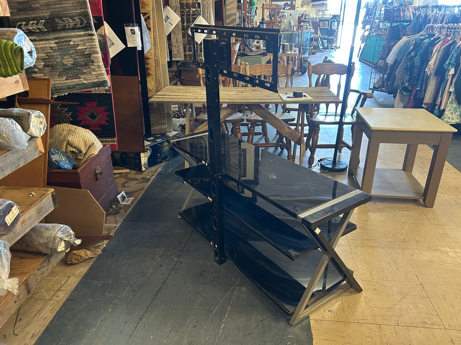 Black glass TV stand 34297