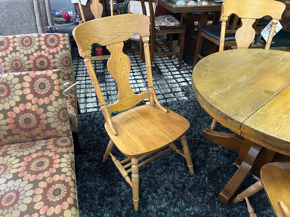 Wood dining table with 4 chairs 5pc set 34308