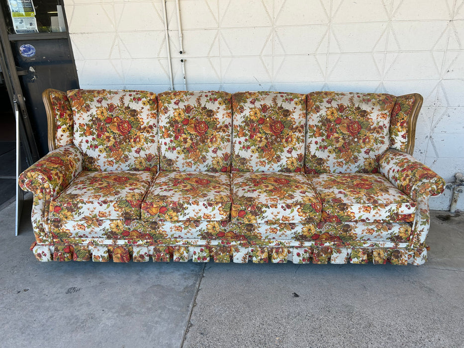 Vintage 1970's floral sofa couch 34311