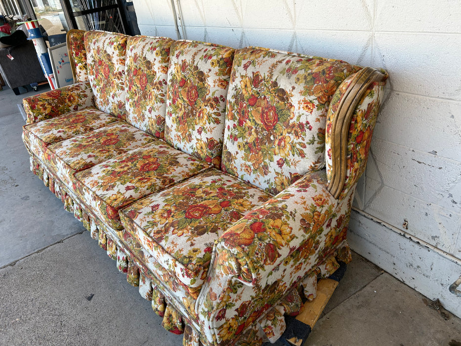 Vintage 1970's floral sofa couch 34311