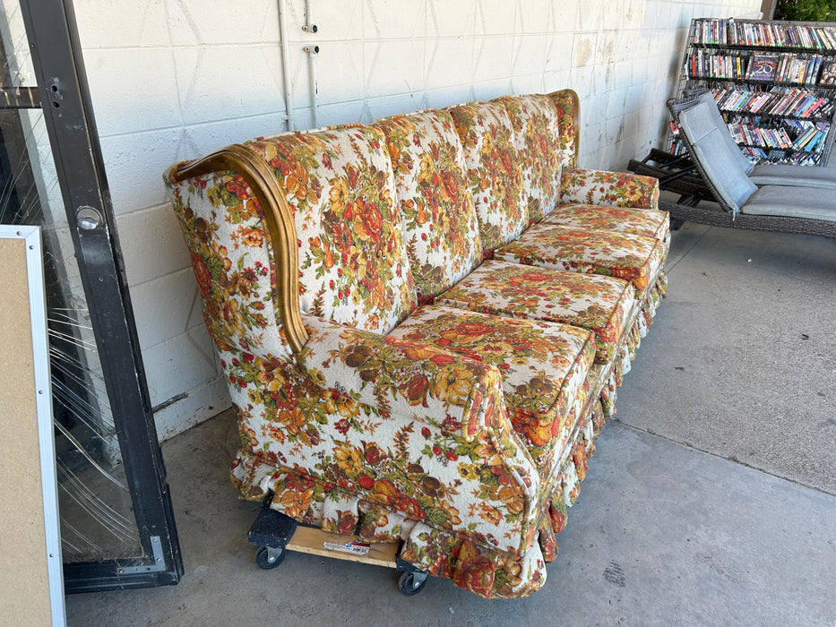 Vintage 1970's floral sofa couch 34311