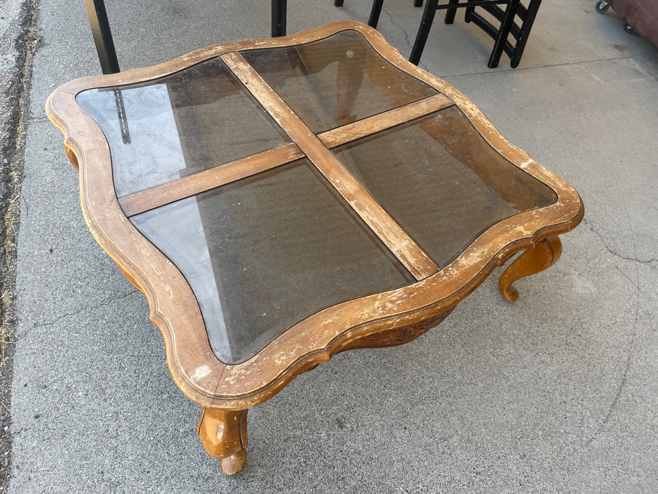 Beveled glass coffee table 32610