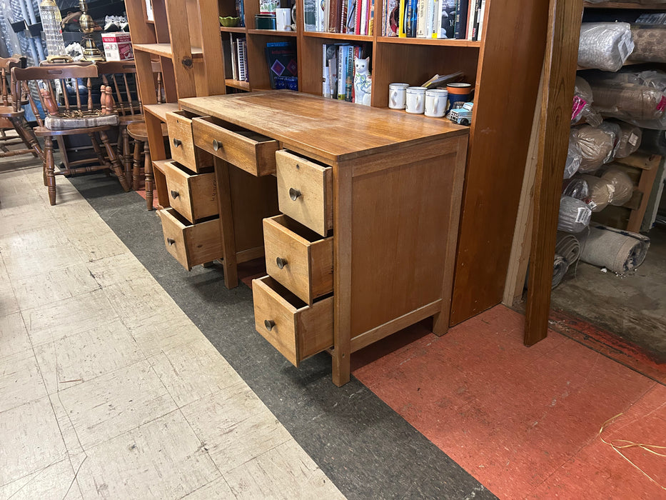 7 drawer wood desk with chair 2pc set 34324