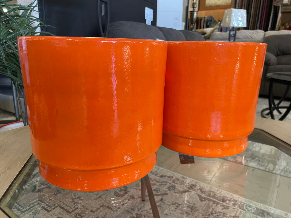 Orange ceramic planters 31013