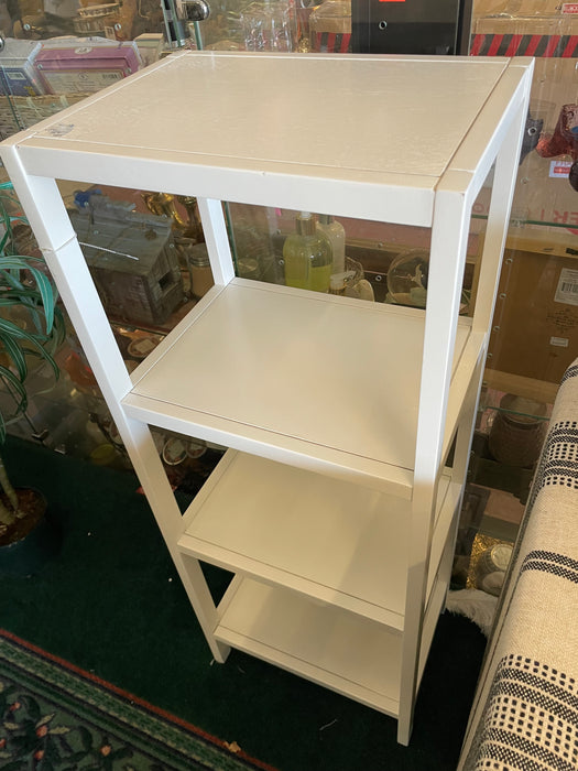 White 4 tier wooden bookcase shelf 31029