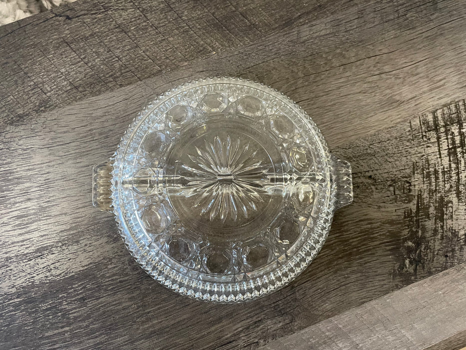 Set of 10 vintage Windsor Federal Glass divided dish 32636