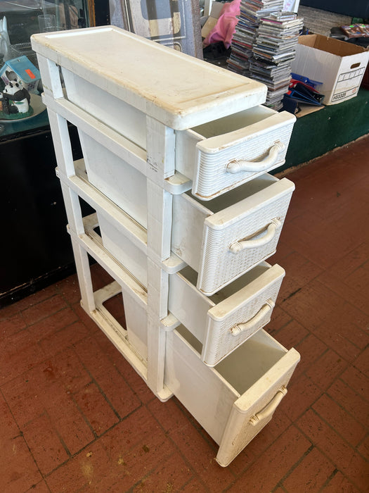 4 drawer white slim storage tower chest dresser 34338