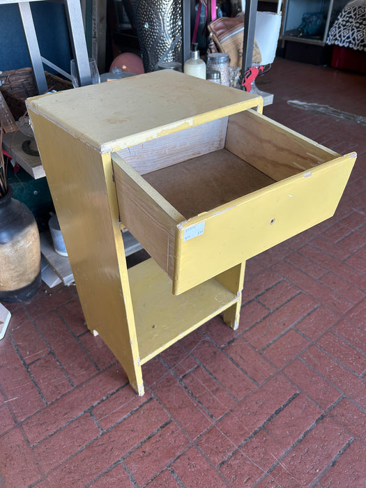 One drawer wood yellow nightstand/ side table 34344