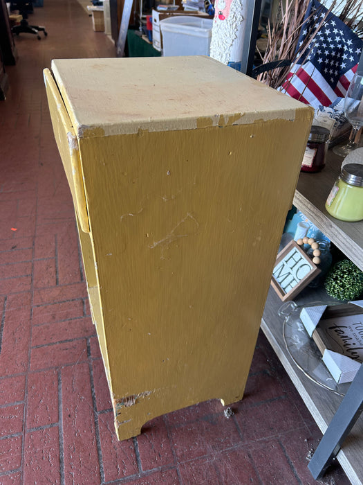 One drawer wood yellow nightstand/ side table 34344