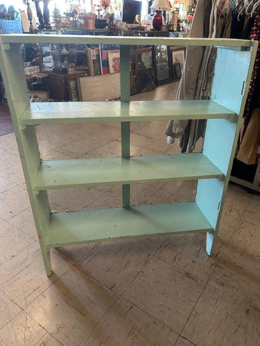 3 tier aqua wood bookcase bookshelf display shelf 34345