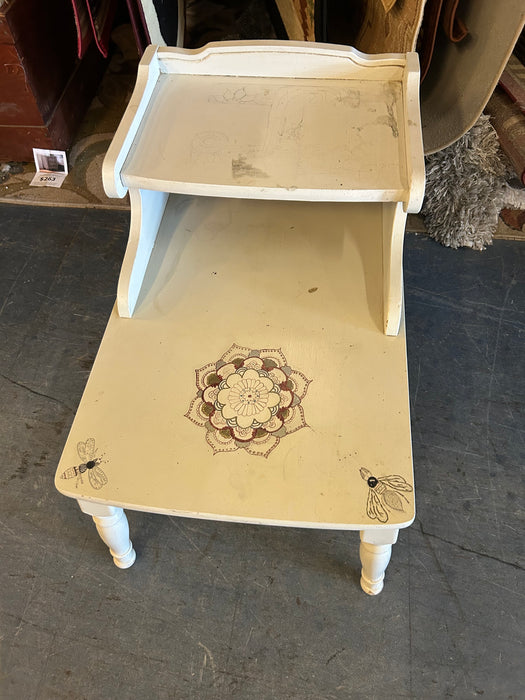 Vintage side end table tables 2 tier 34350