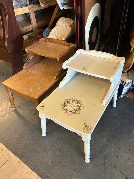 Vintage side end table tables 2 tier 34350