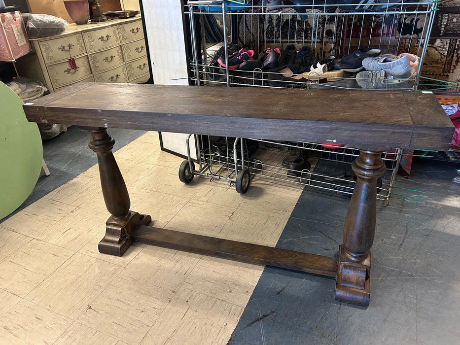 Wood sofa or couch entryway console table 34354
