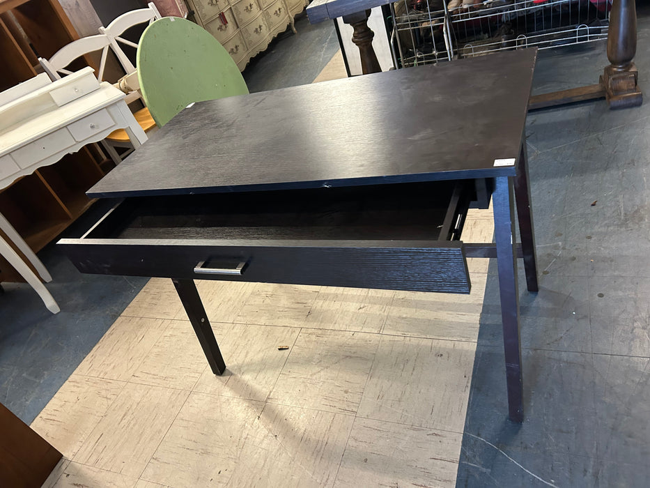 One drawer dark wood finish desk 34355