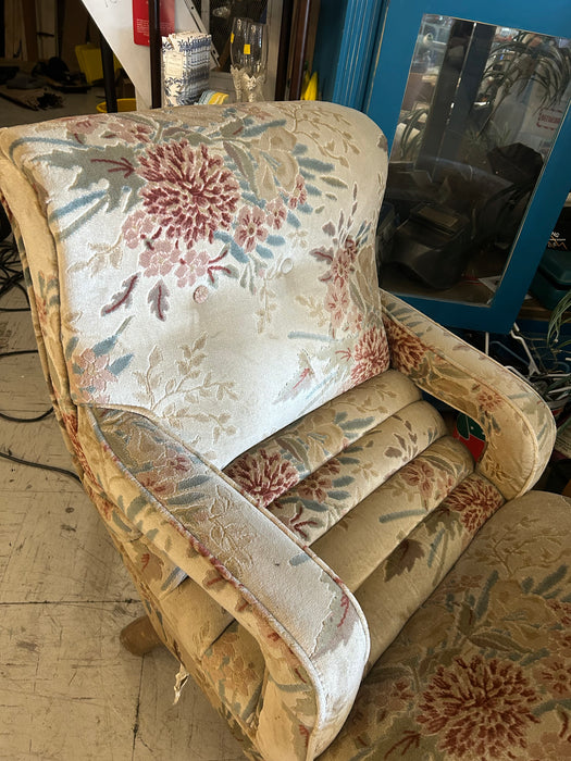 Vintage MCM Lounge Co INC upholstered contour lounge heat massage chair 34347