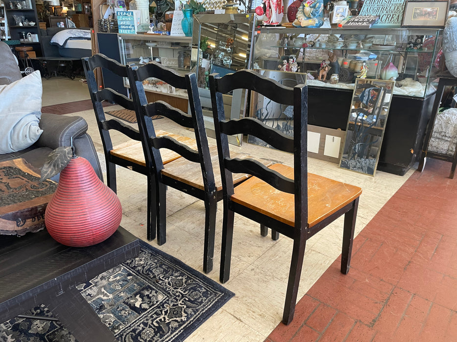 Black wooden kitchen or dining chair 32625