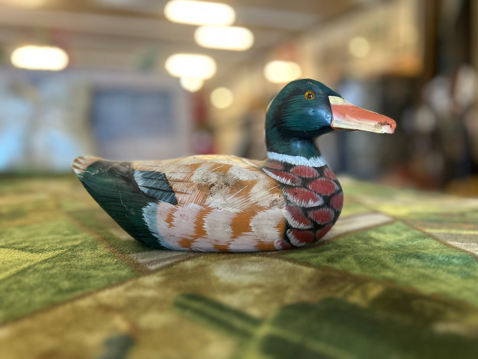 Hand carved wooden mallard duck 33561