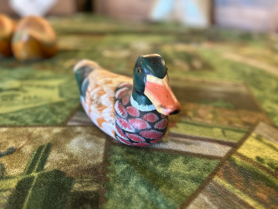 Hand carved wooden mallard duck 33561