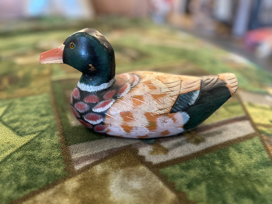 Hand carved wooden mallard duck 33561