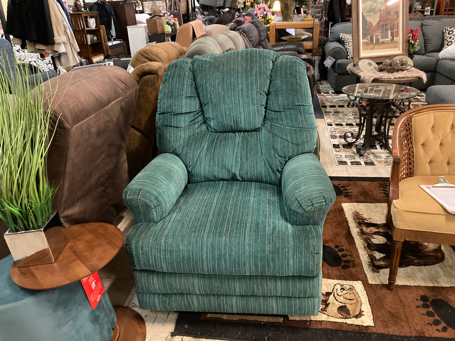 Green upholstered recliner 32162