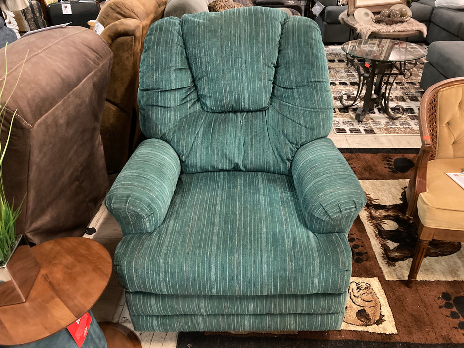 Green upholstered recliner 32162
