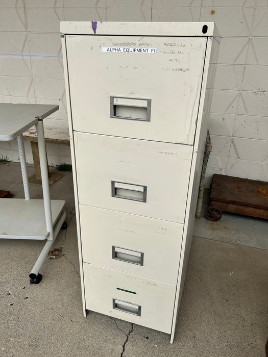 4 file drawer tan metal filing cabinets 33572