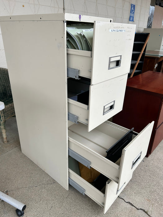 4 file drawer tan metal filing cabinets 33572