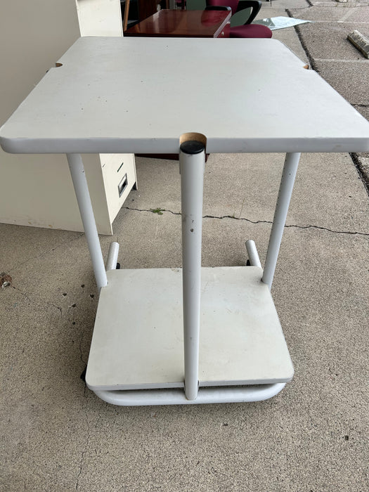 Multi use white rolling cart desk 33579