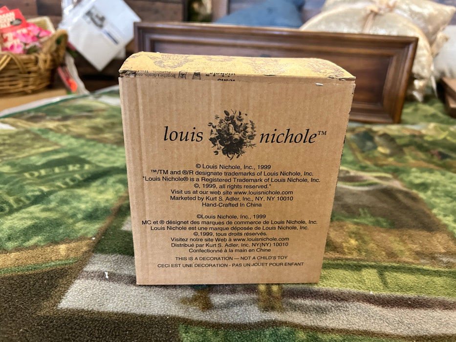 The House of Louis Nichole Angel in chair Christmas ornament 33614