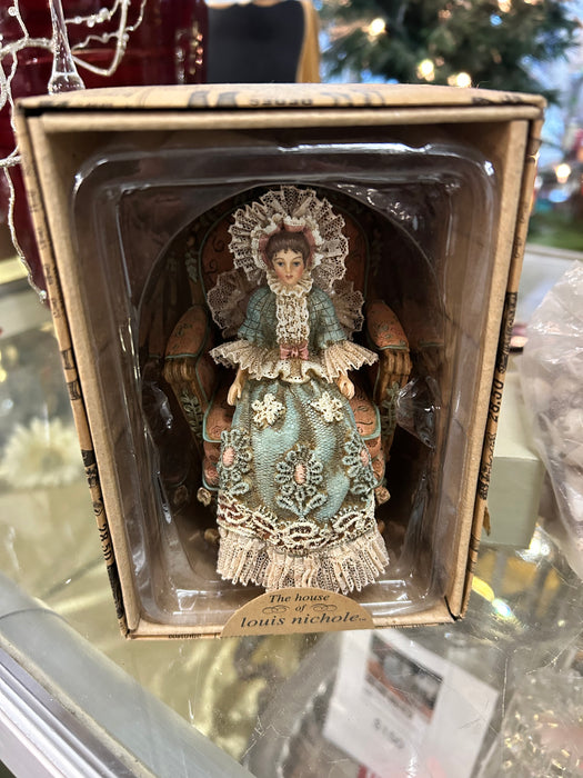 The House of Louis Nichole lady in chair Christmas ornament 33618