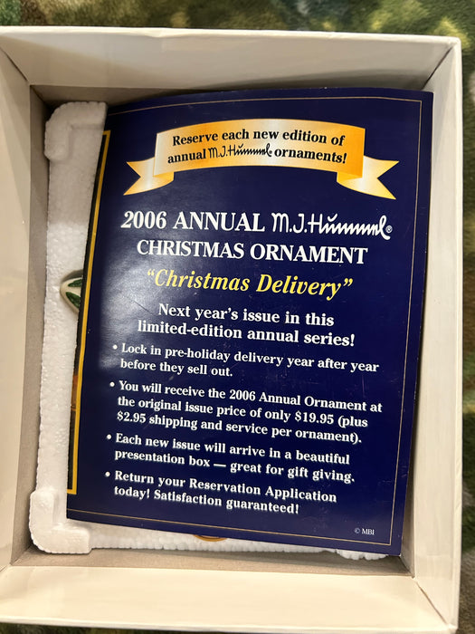 MJ Hummel Christmas ornament 33620