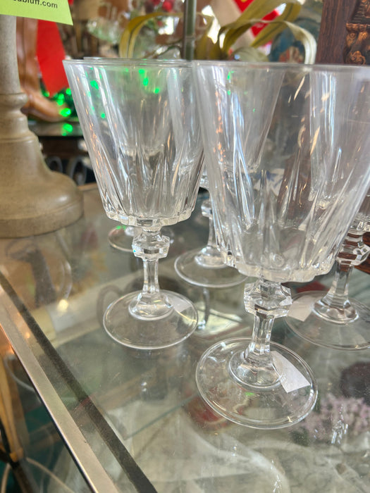 Set of 5 Princess House water goblets glasses stemware 33638