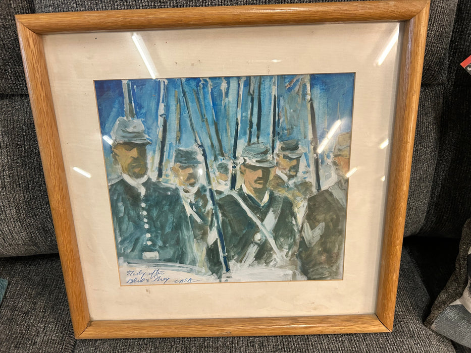 Confederate picture framed matted 33657