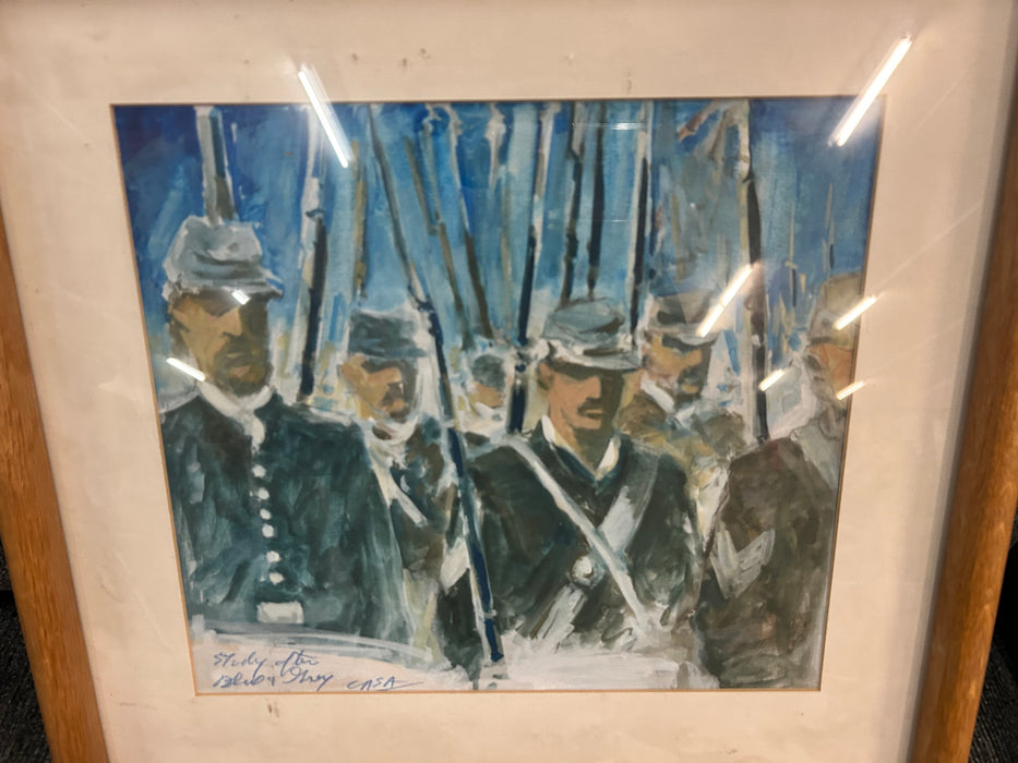 Confederate picture framed matted 33657