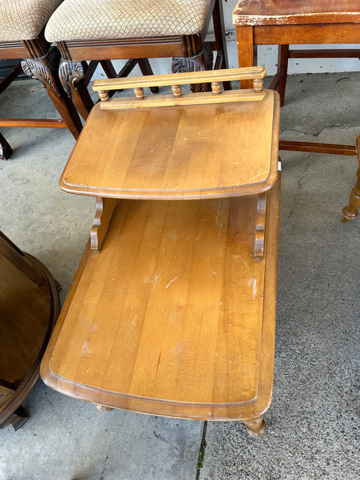 Vintage 2-tier end tables 33716
