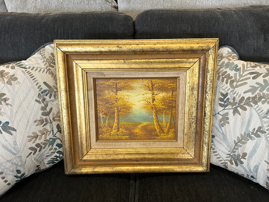 Trees of Autumn painting framed and matted picture 33723