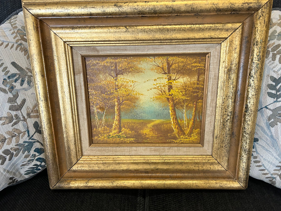 Trees of Autumn painting framed and matted picture 33723