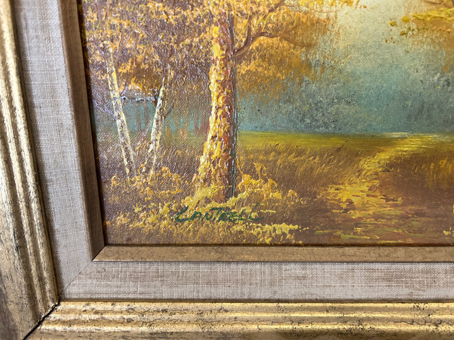 Trees of Autumn painting framed and matted picture 33723